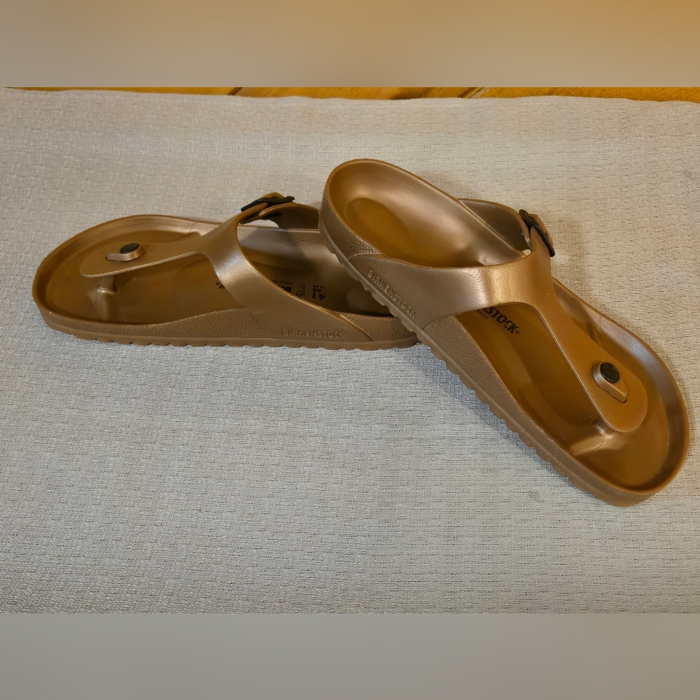 Birkenstock Gizeh EVA Women's Thong Sandal Size 41 Bronze Foam Flip Flop